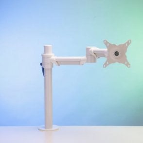 Single monitor arm - manually adjustable - White