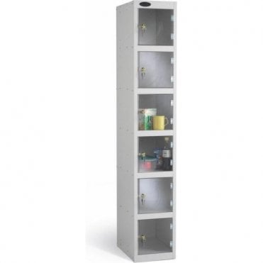 Six Compartment Clear Door Lockers