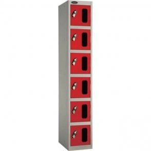 Six Compartment Vision Door Locker H1780 x W305 x D380mm