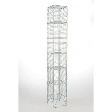 Six Compartment Wire Mesh Lockers