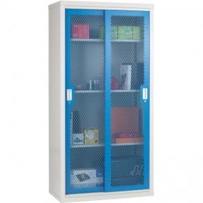 Sliding Mesh Door Cabinet - 3 Shelves H1830 x W915 x D460mm