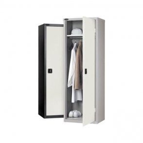 Slim Commercial Wardrobe Cupboard H1780 x W610 x D460mm supplied with 1 Adjustable Shelf with Hanging Rail 65kg UDL