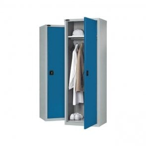 Slim Industrial Wardrobe Cupboard H1780 x W610 x D460mm supplied with 1 Adjustable Shelf with Hanging Rail 85kg UDL