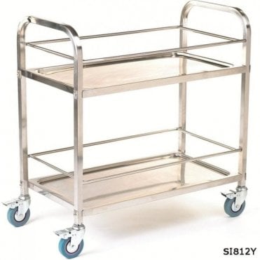 Stainless Steel Braked Shelf Trolleys