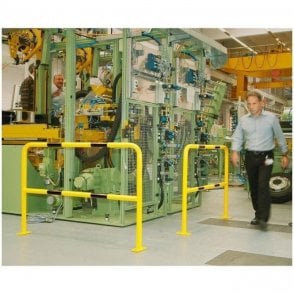 Steel Hoop Guard H1000 x W1000mm - Galvanised & Powder coated Black & Yellow