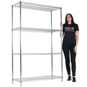Stellar Chrome Wire Shelving 1220mm Wide x 460mm Deep