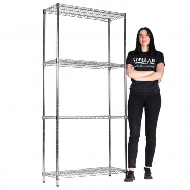 Stellar Chrome Wire Shelving 915mm Wide x 355mm Deep