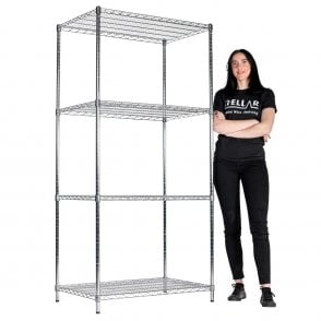 Stellar Chrome Wire Shelving 915mm Wide x 610mm Deep