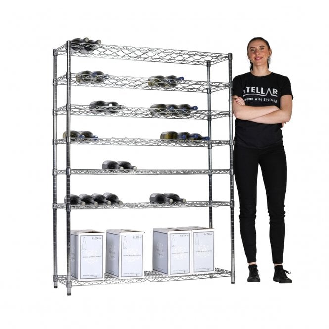Stellar Full Height Wine Rack with Under Storage 1220mm Wide