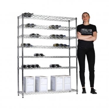 Stellar Full Height Wine Rack with Under Storage 1220mm Wide