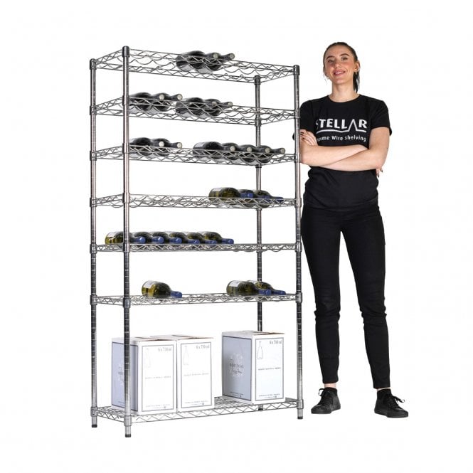 Stellar Full Height Wine Rack with Under Storage 915mm Wide