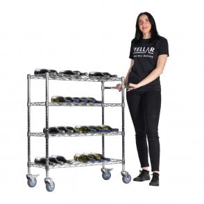 Stellar Wine Rack Trolley 915mm Wide