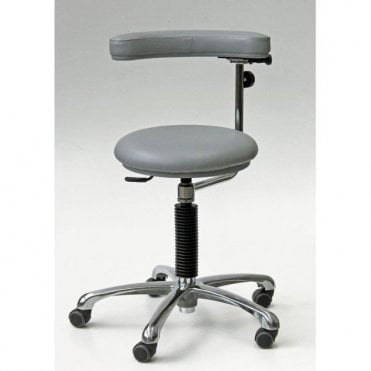 Stool with adjustable arm