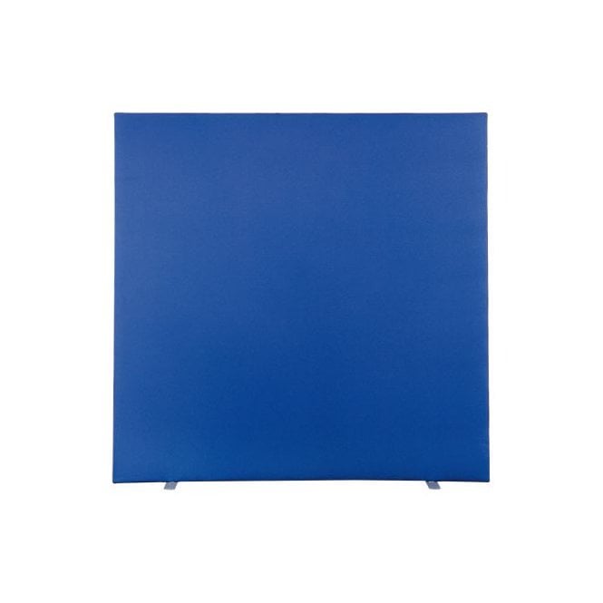 Straight floor screen - Graphite PVC trim - 1200w x 1600h - Includes 2 feet - Walten Blue
