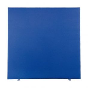 Straight floor screen - Graphite PVC trim - 1200w x 1600h - Includes 2 feet - Walten Blue