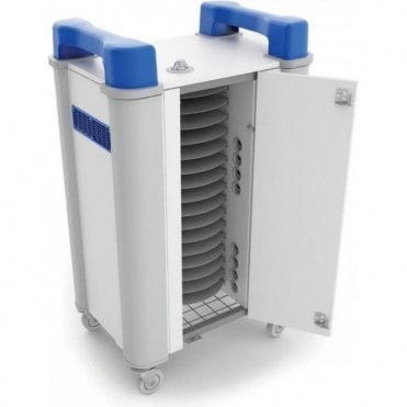 TabCabby 16H Compact 16 port tablet trolley - horizontal storage