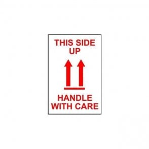This Side Up - Paper Packaging Labels (100 x 150mm Roll of 1000)