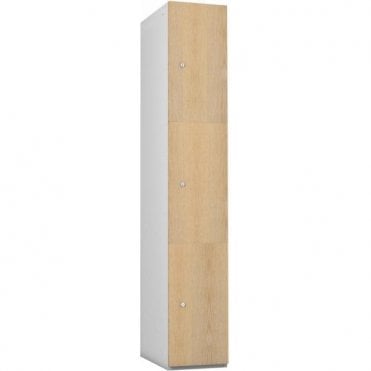Three Compartment Timber Door Locker