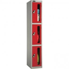 Three Compartment Vision Door Locker H1780 x W305 x D305mm