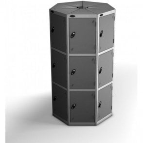 Three Tier Large Seed Pod Locker Height 1780 x Diameter 930mm providing 21 individual compartments