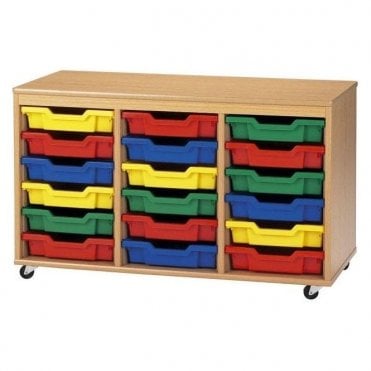 Triple Tote Tray Trolley - 18 Trays