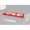 TuffBank PowerShelf – External W1100xD150xH95 - Internal W1095xD145xH25 – Weight 6kg