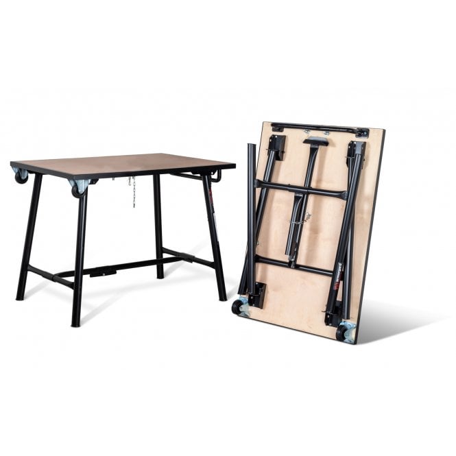 Tuffbench+ – External W1080xD750xH825 - Internal (Folded Down) W1080xD750xH135 – Weight 31kg