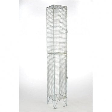 Two Compartment Wire Mesh Lockers