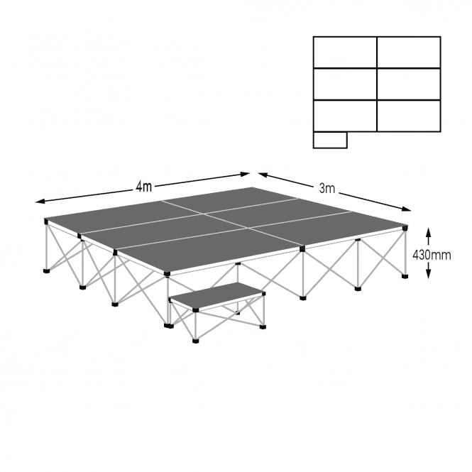Ultralight Stage Package B Width4000 x Depth3000mm