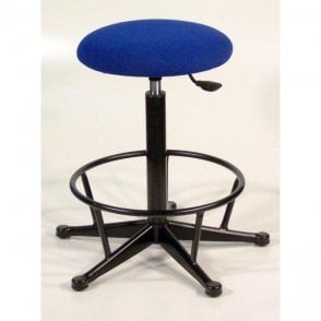 Upholstered High Stool with Castors Height Adjustment 550-800mm