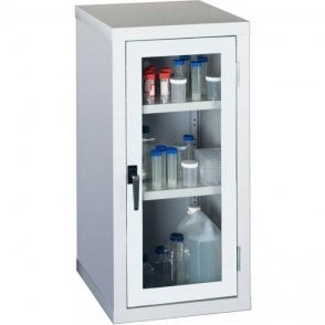 Visible Storage Cabinet - 2 Steel Shelves H915 x W460 x D460mm
