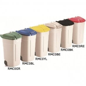 100 Litre Green Lid Wheelie Bin H852 x W533 x D512mm