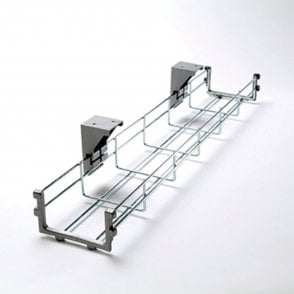 Wire cable basket 1200mm long c/w brackets - Chrome